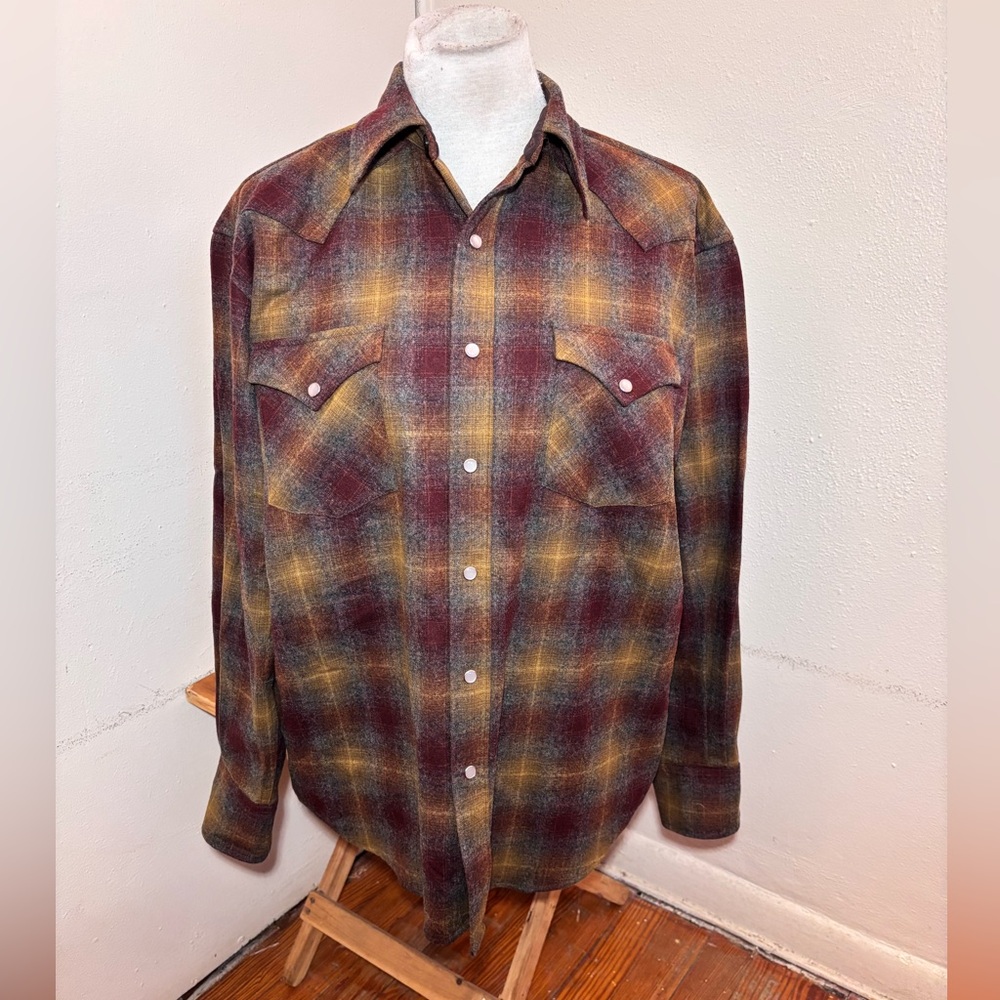 Pendleton Western Canyon Snap Button Wool Shirt N… - image 1